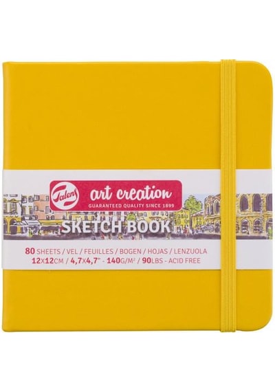 Art creation Sketch Book Eskiz Bloğu 12x12 140gr 80 Yaprak SARI