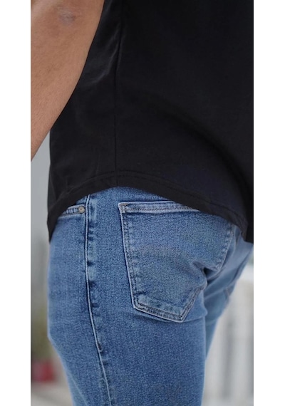 2'li Erkek Oval Kesim Basic Fit Pis Yaka Salaş T-shirt Karışık