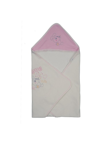 Kız Bebek Battaniye Pembe Başlıklı Soft Love Rabbit Mevsimlik Hediyelik Pembe