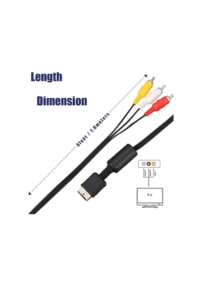 Playstation 2 3 Ps2 Ps3 Av Tv Kablosu 1.8 Metre