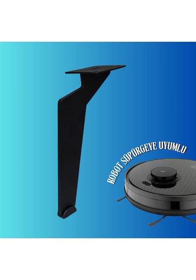15 Cm Metal Tabanca Ayak Koltuk Ayağı Mobilya Ayağı Ünite Ayağı Konsol Ayağı Puf Berjer Ayağı Siyah