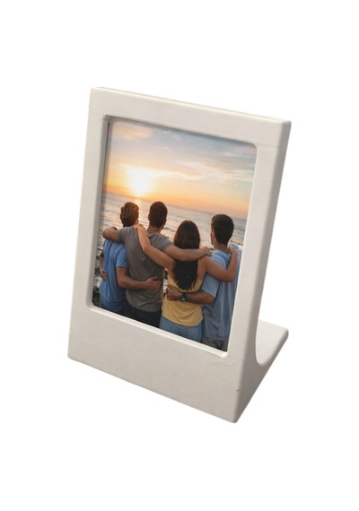 Masaüstü Instax Uyumlu Fotoğraf Standı Dekoratif Sevgili Çift Çerçevesi Beyaz