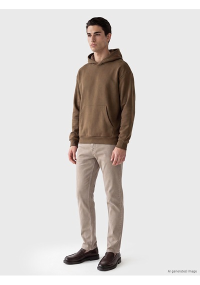 LC Waikiki Lc Waıkıkı Bej Kanguru Cepli Erkek Hoodie