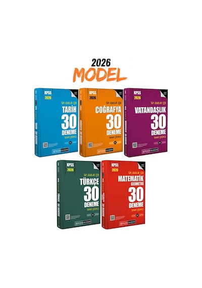 Pegem Akademi 2026 Kpss GY GK Türkçe + Matematik-Geometri + Tarih + Coğrafya + Vatandaşlık Deneme Seti ( 150 Deneme )