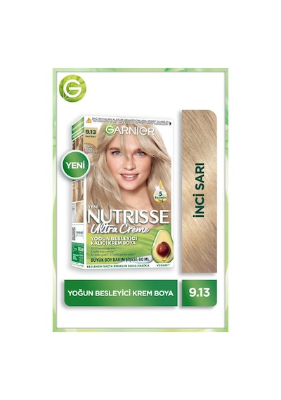 Garnier Nutrisse Yoğun Besleyici Kalıcı Krem Saç Boyası 9.13 Inci Sarı 3600542539371-9717 0