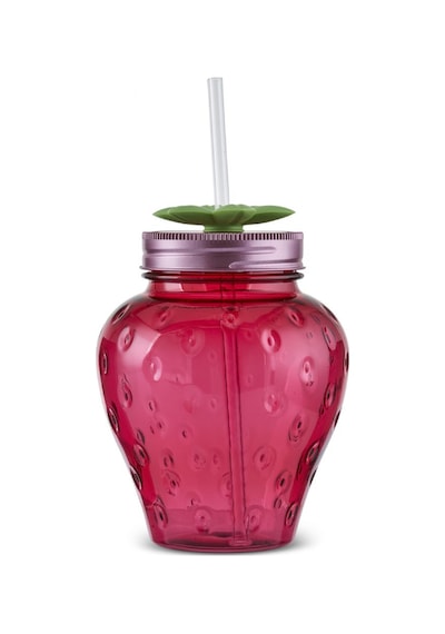 Karaca Çilek Transparent Pipetli Su Şişesi 750 Ml