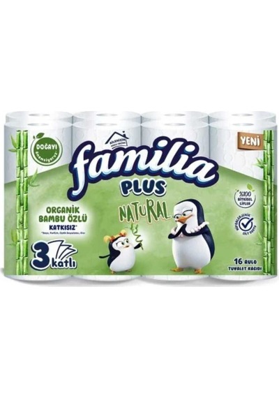 Familia Plus Natural Tuvalet Kağıdı 16 3 48 Rulo