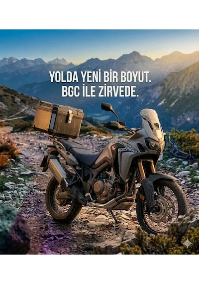 Motosiklet Arka Çanta Kare Bgc Gri-siyah 45 Lt Çelik Kilit-2928