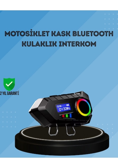 500mah - 581 - Batlı Bluetooth 5.4 İnterkom Led Ekranlı - Glblseme - Fm Destekli