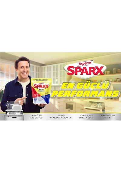 Asperox Sparx Hepsi 1 Arada Bulaşık Makinesi Kapsülü 2 x 30'lu