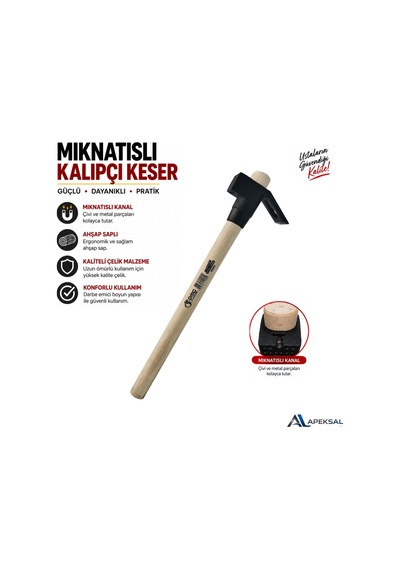 Dmc Mıknatıslı Keser Ahşap Saplı Marangoz, Çivi, Kalıp, İnşaat ,tadilat Keseri