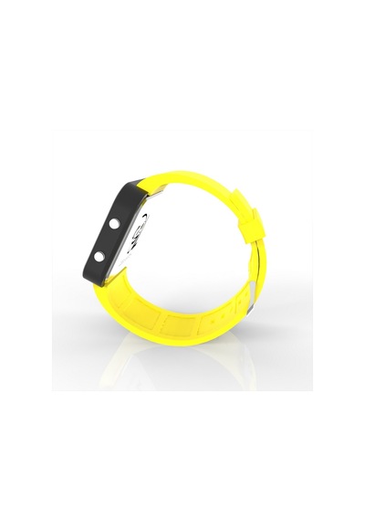 Cool Watch Saat - Siyah Led Kasa - Sarı Kayış Unisex Pembe