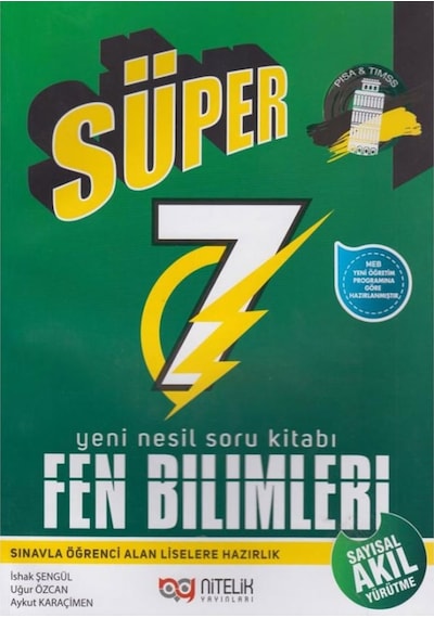 7 Sınıf Fen Bilimleri Yeni Nesil Soru Bankası Nitelik Yayınları