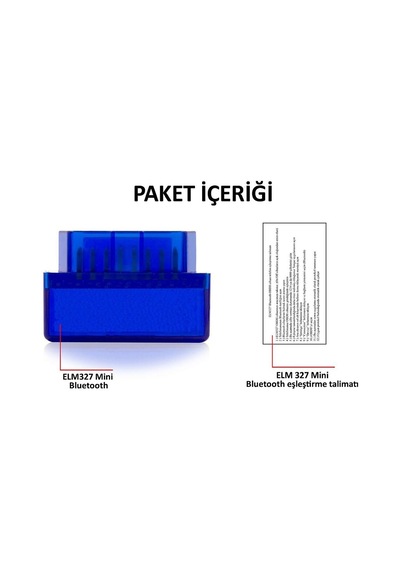 Elm327 Obt2a-s-b Süper Mini Araç Arıza Tespit Cihazı Obd2 V1.5, Mavi