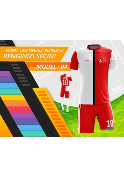 Acr Giyim Kişiye Özel Futbol Forması - Dizayn : Birlik Çok Renkli
