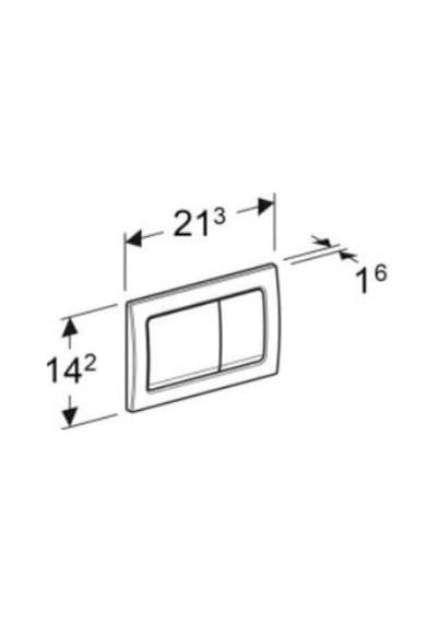 Geberit Alpha30 115.055.qa.1 Kumanda Paneli, Çift Basmalı, Mat Bronz Renkli