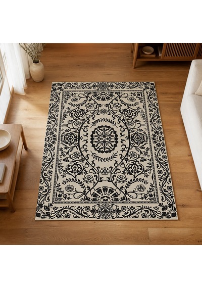 Kartela Halı Veso Halı Kaymaz Taban Makinede Yıkanabilir Halı Antrasit - 60 X 90 Cm