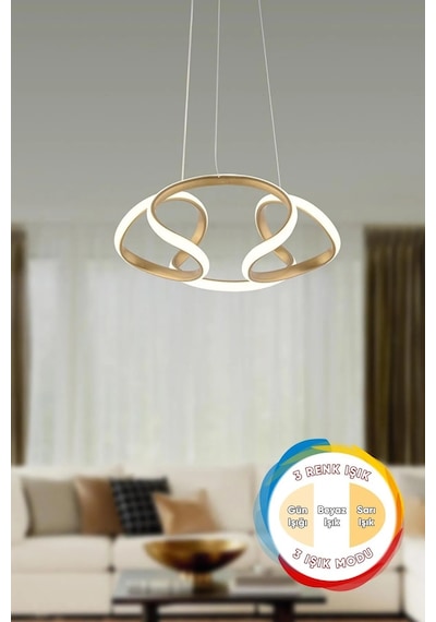 Lzy Avize Store Led Avize 3 Renk Küçük Dron Toplu Eskitme Renk Salon,mutfak,yatak Odası,koridor Altın