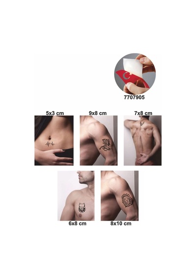 Enhavalı Şahlanan At Geçici Dövme Kına Şablonu 5'li