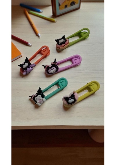 Kuromi Figürlü Renkli Toka Seti - 5'li Çok Renkli