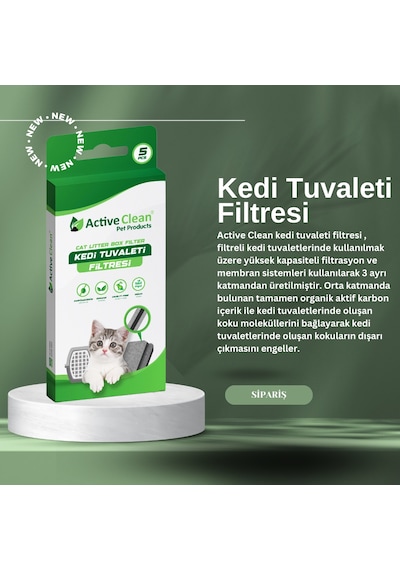 Active Clean Kedi Tuvaleti Filtresi 5 Adet