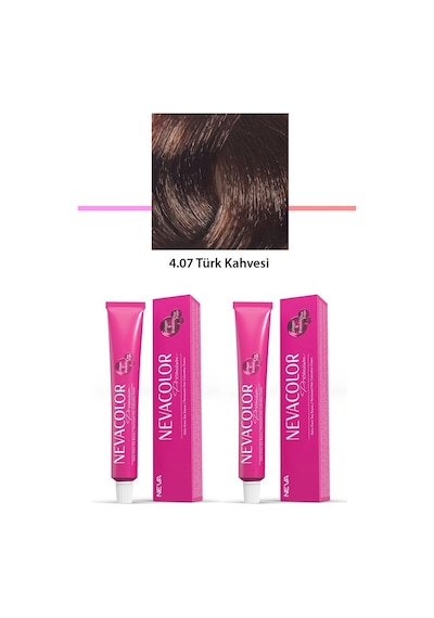 2 Li Set Premium 4.07 Türk Kahvesi - Kalıcı Saç Boyası 2 X 50 G Tüp