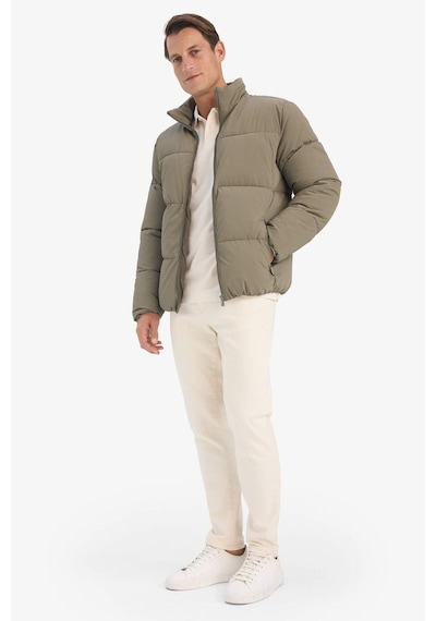 Defacto Regular Fit Dik Yaka Fermuarlı Su Geçirmez Mont F0307ax25wnkh401 Haki
