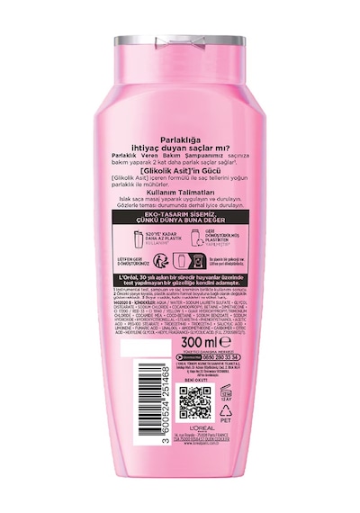Elseve L'oreal Paris Elseve Glycolic Gloss Parlaklık Veren Bakım Şampuanı 300 Ml