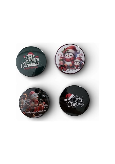 Yılbaşı Buzdolabı Magnet Seti No: 2 4 Adet Magnet