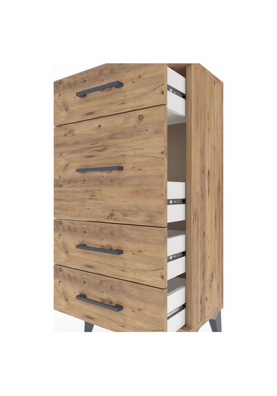 Arges Komodin 4 Çekmeceli 44x30x96 Çam-çam Çam