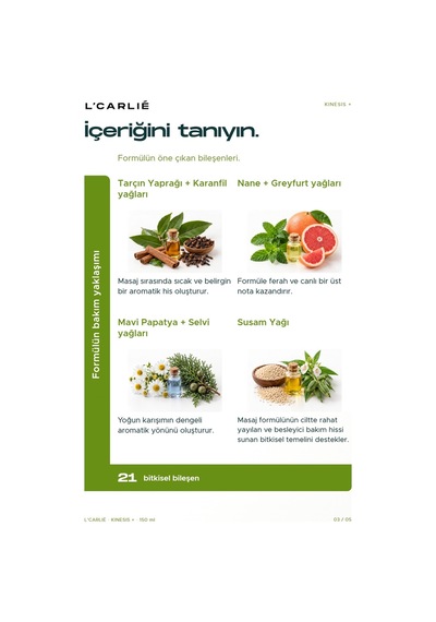 L'carlıe Kinesis+ Sporcu Bakım Kremi Masaj 150 Ml