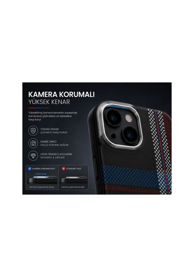Apple iPhone Uyumlu 15 Karbonfiber Kılıf Siyah