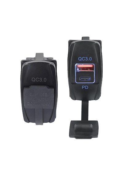 Ic-266c-4 Marin Tip İkili Usb 3.0 + Type-c Şarj Soketi