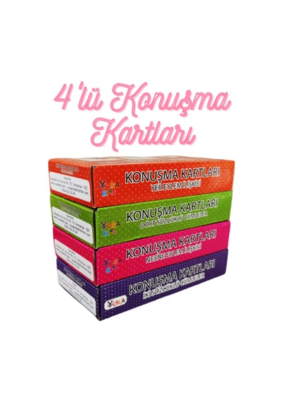 4'lü Konuşma Kartları & Yer Eylem İlişkisi & Dört Sözcüklü Cüm...