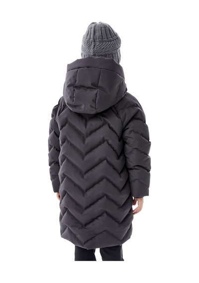 Benitto Kids Kız Çocuk Kapüşonlu Kışlık Şişme Mont 51353 Gri