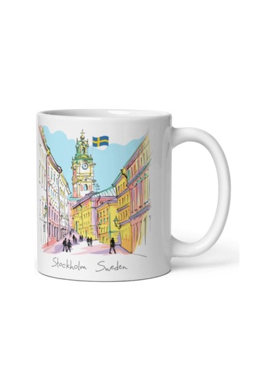 İsveç Kupa Bardak 2 Adet Seyahat Hatıra Sweden Mug