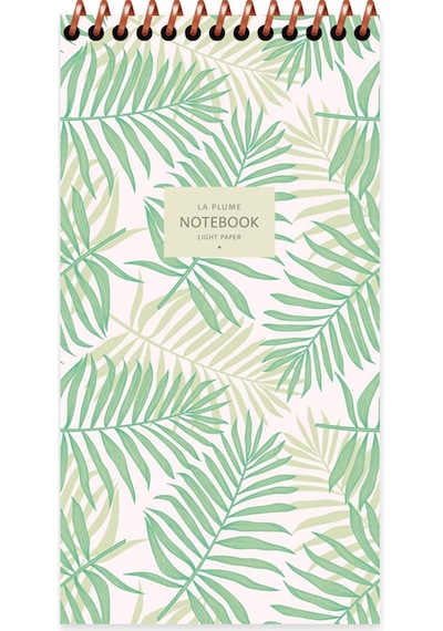 Keskin Color 10x19 Cm Çizgili Bloknot La Plume Leaves Yeşil
