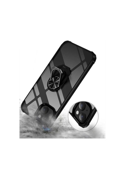Apple Uyumlu iPhone 14 Kilif Standli Yüzüklü Mola Silikon Kapak 470456357