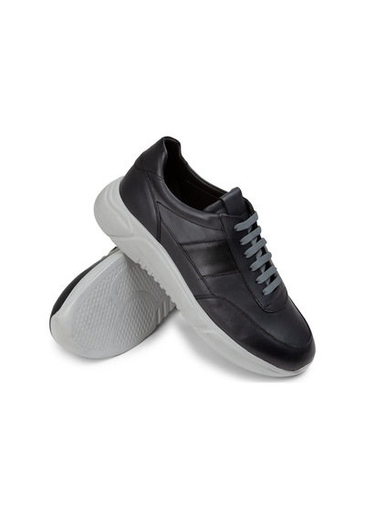 Deery Hakiki Deri Gri Erkek Sneaker Ayakkabı - 01963Mgrıe02 Gri