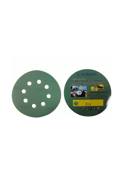 Nikon 52036 Kırılmaz Yeşil Cırt Zımpara 125X80 Kum 8 Delikli (303078839)
