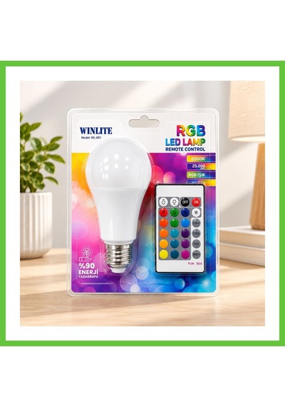 Bezos 9 W Kumandalı Rgb Led Ampul Dmc