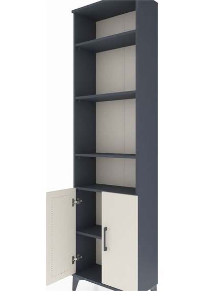 Arges Dolap 5 Raflı 2 Kapaklı 60x30x221 Antrasit-aytaşı Antrasit
