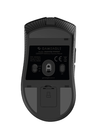 Shadow Knight Kablosuz 2.4ghz Bluetooth Kablolu Ultra Hafif 47gr 1khz 12000dpı Karbon Fiber Oyuncu Mouse