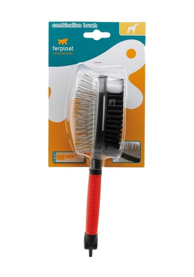 Ferplast Gro 5928 Çift Taraflı Oval Fırça/m, Red, Double