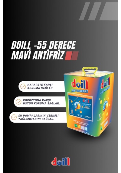 -55 / -56 Derece Hazır Karışım 15 Kg Litre Mavi Antifriz - G11 Üretim Yılı:2025 Mavi