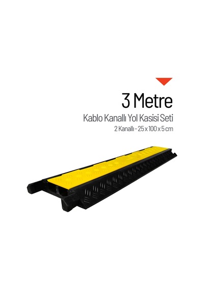 Kablo Kanallı Yol Kasisi Seti 3 Metre - 2 Kanallı -4071