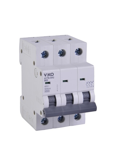 Viko 4vtb-3b63 Otomatik Sigorta 4,5ka B Tipi 3 Kutup 63a 10