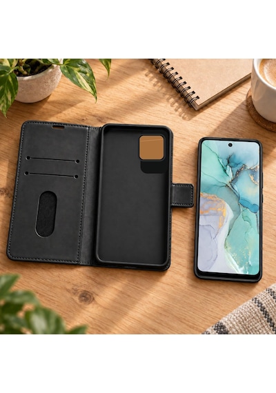 Tecno Spark 20c İle Uyumlu Cüzdanlı Kartlıklı Standlı Kapaklı Suni Deri Telefon Kılıfı Ve Ekran Koruyucu Cam S Diğer