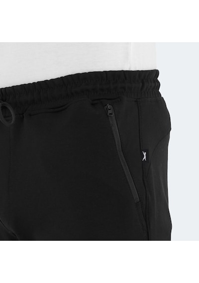 Slazenger VENOM Erkek Fermuar Cepli Dar Paça Siyah Eşofman Altı