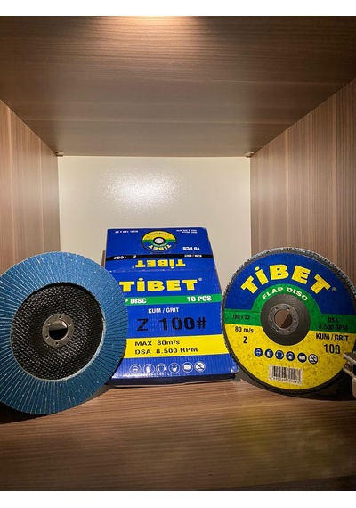 Flap Zımpara Disk 180X22 100 Kum Zirkonyum İnox 10 Adet Fiyatıdır